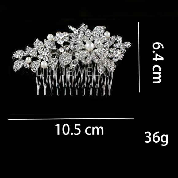 COPY - Rhinestone crystal bridal hair comb weddin…